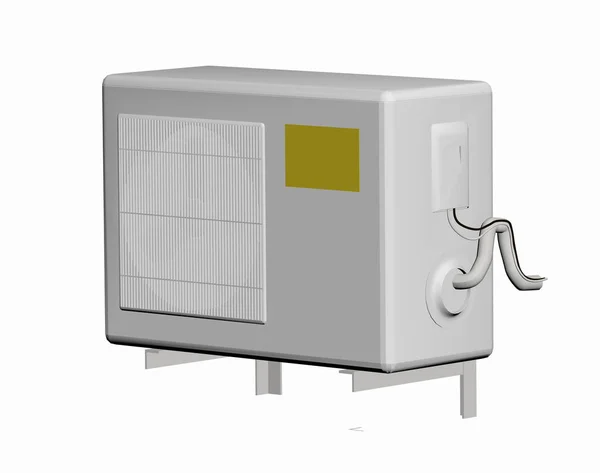 Jednoduchá Klimatizace Grilem Ventilátorem — Stock fotografie