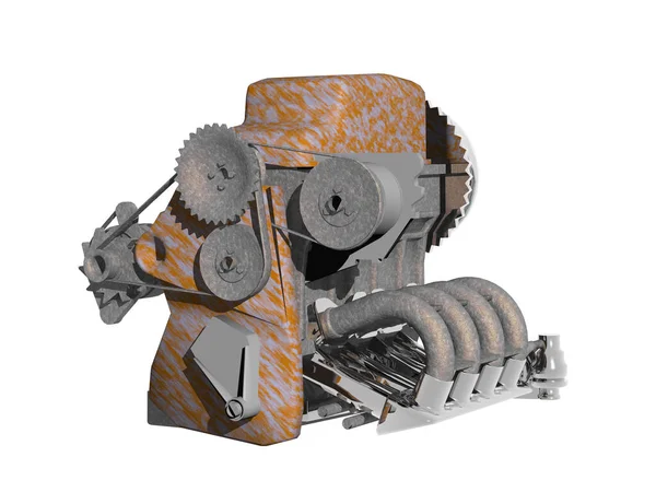 Heavy Engine Gears Belts — Stock Photo, Image
