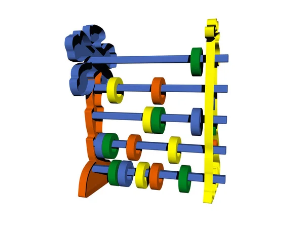 Kleurrijke Houten Abacus Kinderkamer — Stockfoto