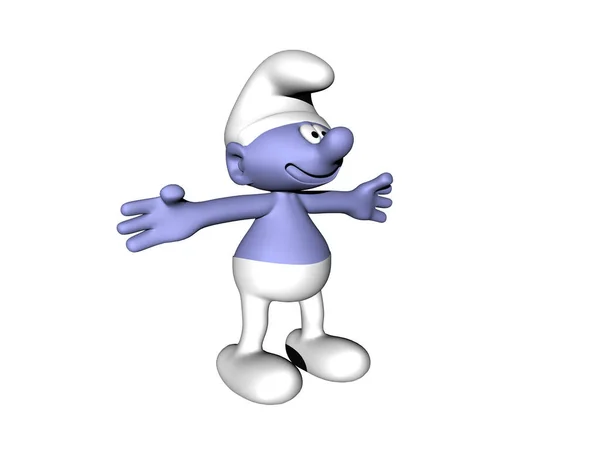 Blue Cartoon Dwarfs Pointed Hat — Stock Photo, Image