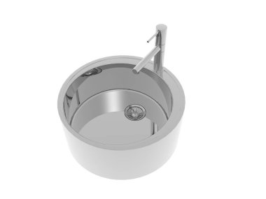 Lavabo ve paslanmaz çelik teçhizat.