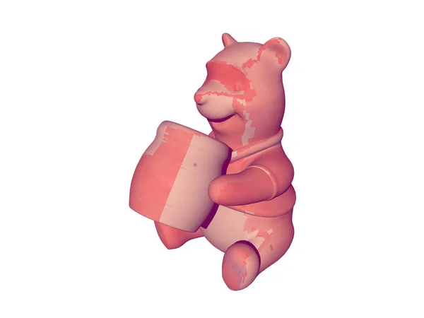 Милый Медведь Сидит Пивной Кружкой — стоковое фото