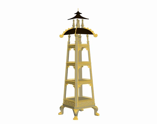 Goldener Asiatisch Aussehender Turm — Stockfoto