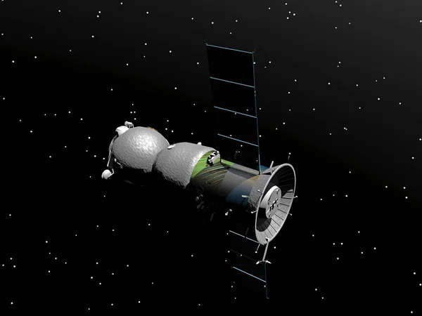 Műholdak Űrhajók Űrben — Stock Fotó