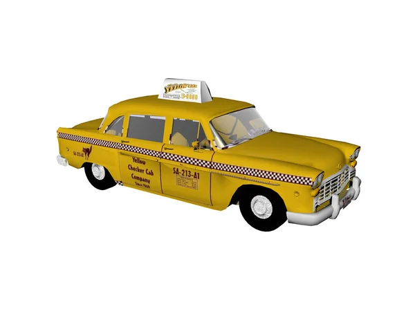 Παλιό Κίτρινο Ταξί Στη Νέα Υόρκη — Φωτογραφία Αρχείου