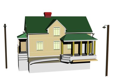 villa ya da otel olarak büyük bir bina.