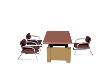 Sandalyeli ahşap yemek masası