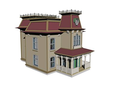 villa ya da otel olarak büyük bir bina.