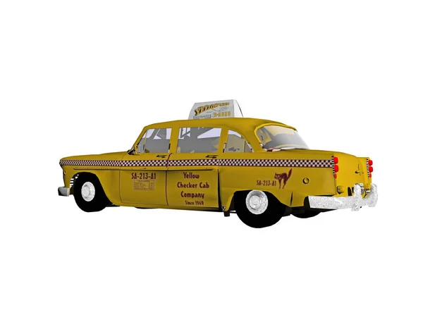 Παλιό Κίτρινο Ταξί Στη Νέα Υόρκη — Φωτογραφία Αρχείου