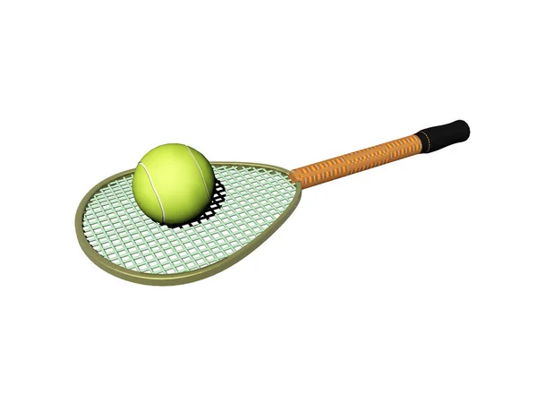 Tennisracket Med Boll Sport — Stockfoto