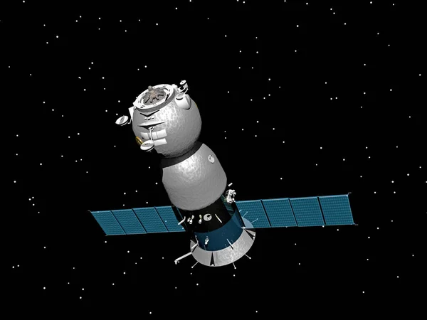 Satelliter Och Rymdskepp Rymden — Stockfoto