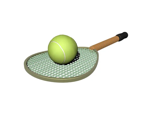 Tennisracket Met Bal Sport — Stockfoto