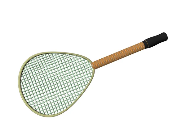 Теннисная Ракетка Мячом Спорте — стоковое фото