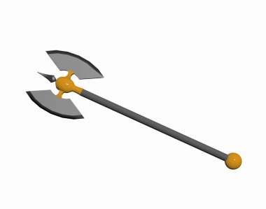 Antika ağır çift balta bir silah olarak