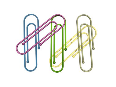 zımbalamak için renkli metalik ataçlar