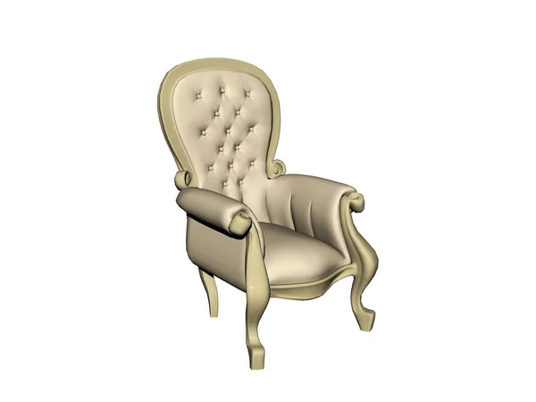 Антикварное Мягкое Кресло Кабинете — стоковое фото