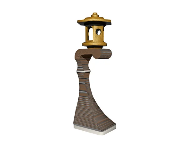 Brass Garden Lamp Stand — Stock Photo, Image