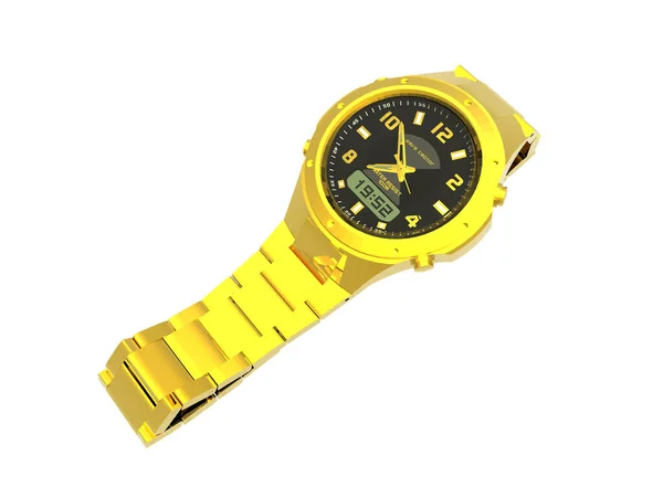 Gold Men Wristwatch Analog Dial — Stock Photo, Image