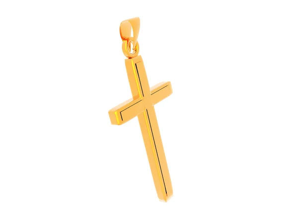 Goldenes Kreuz Als Religiöser Anhänger — Stockfoto