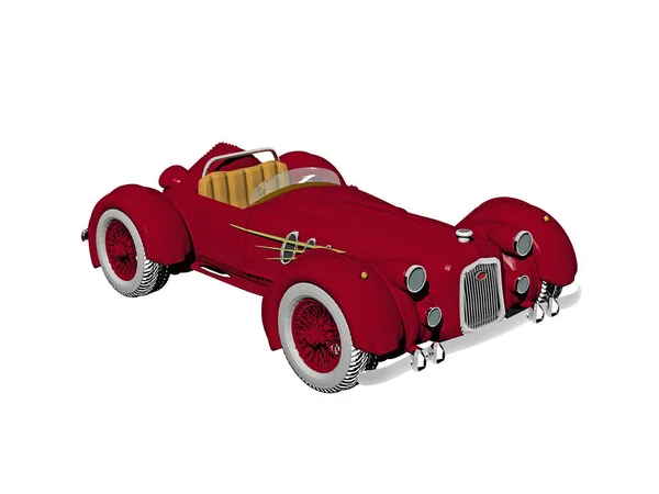 Lüks Kırmızı Klasik Araba Üstü Açılabilir — Stok fotoğraf