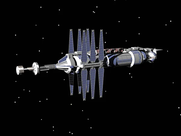 Космічна Станція Космічний Корабель Космосі — стокове фото