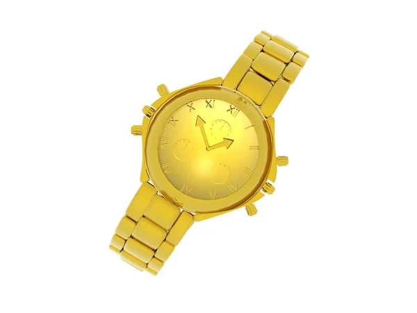 Reloj Pulsera Con Esfera Dorada Para Mujer — Foto de Stock