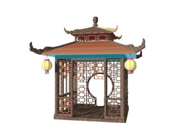 Çin dekore edilmiş bahçe çardağı