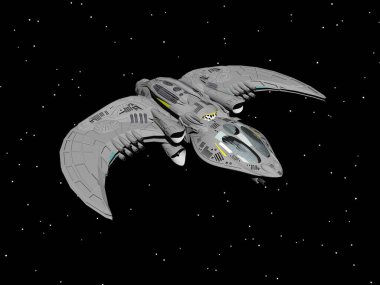 Uzayda uzay istasyonu ve uzay gemisi