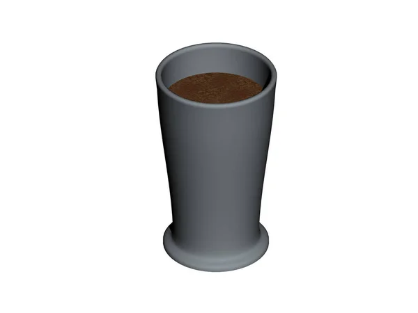 Cylindrical Cup Handle Coffee — Stock Photo, Image