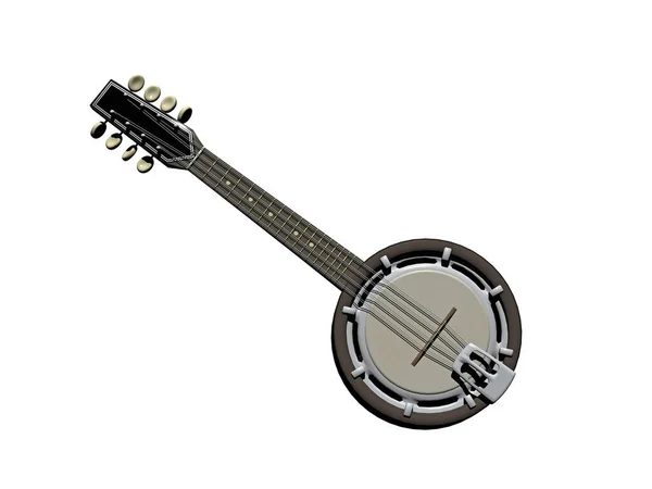 Banjo Jako Instrument Smyczkowy Tworzenia Muzyki — Zdjęcie stockowe