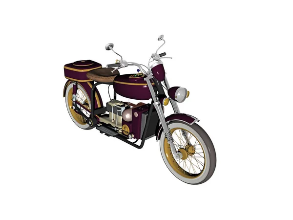 Stary Motocykl Ulicy — Zdjęcie stockowe