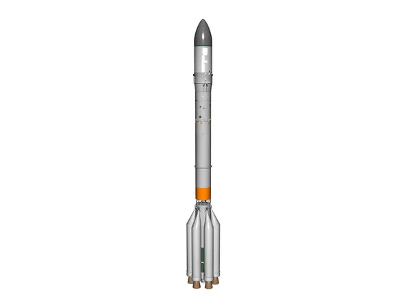 带有助推器的空间火箭 — 图库照片