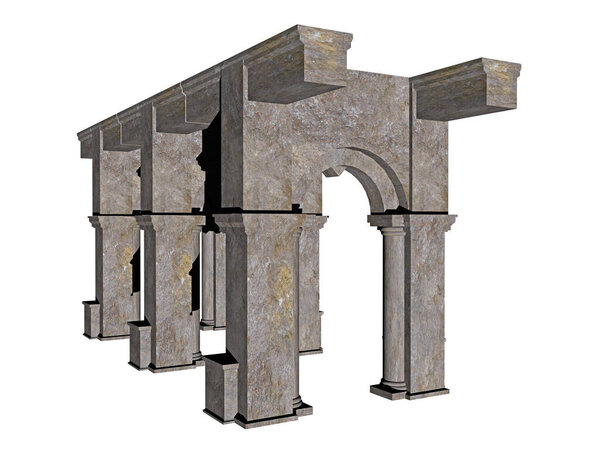 ancient buildings with archways