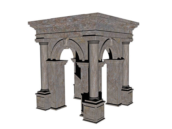 ancient buildings with archways