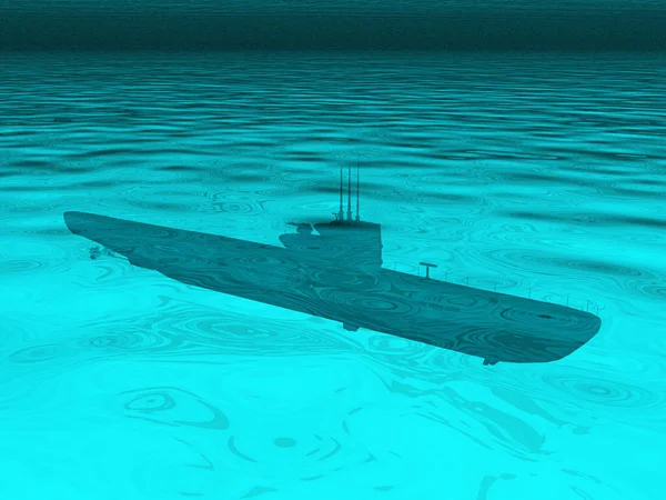 Подводная Лодка Приводом Винта — стоковое фото