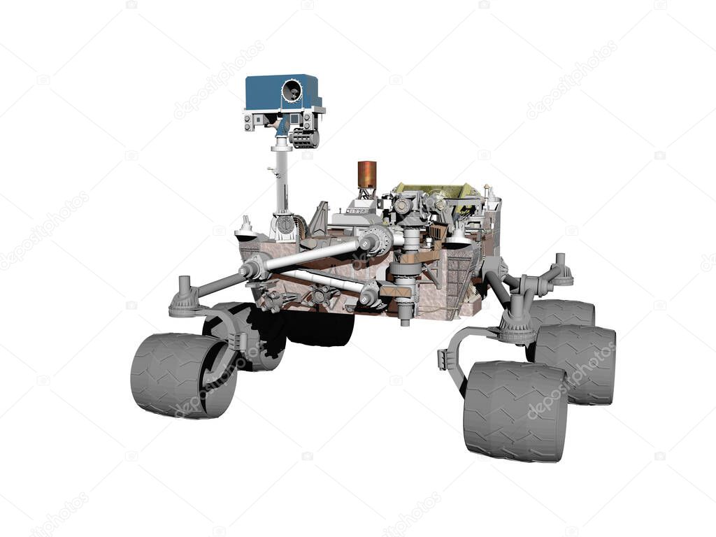Mars rover on the red planet