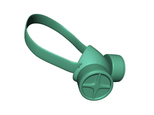 Máscara Respirador Verde Com Elástico Para Colocar — Fotografia de Stock