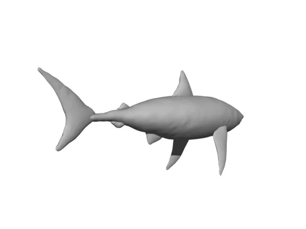 Žralok Ploutvemi Plave Vodě — Stock fotografie