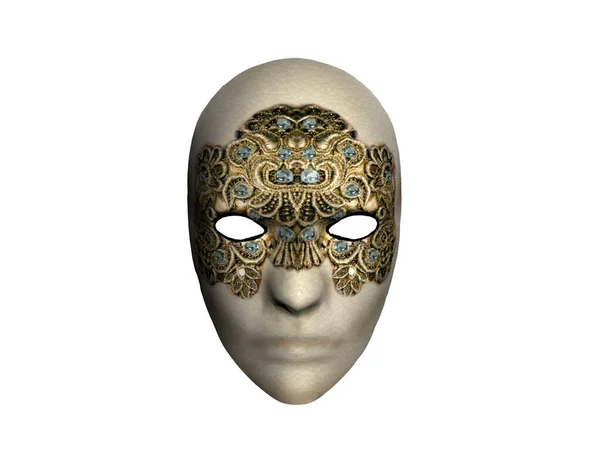 Maschera Veneziana Sul Viso — Foto Stock