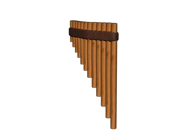 Panpipe Zenéléshez — Stock Fotó