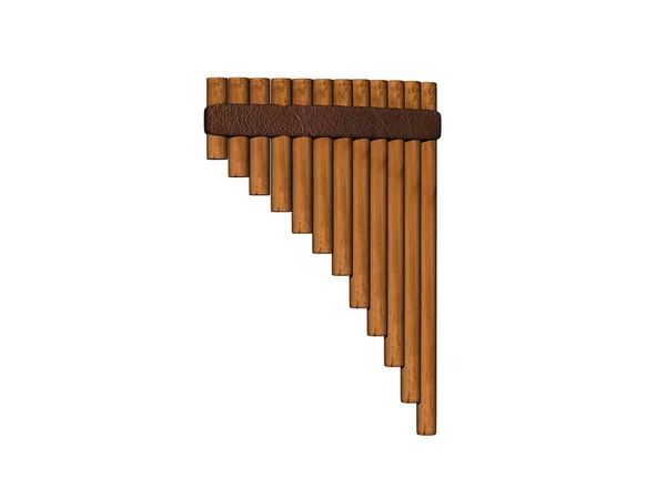 Panpipe Bois Pour Faire Musique — Photo