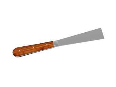 Ahşap saplı metalik spatula