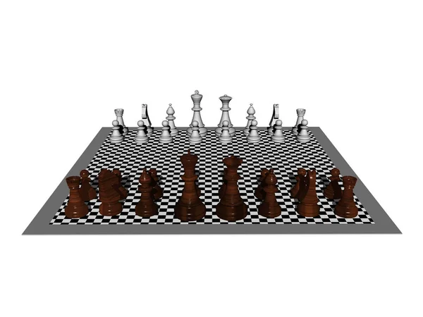 Chess Board Set Chess Pieces — Stock Photo, Image