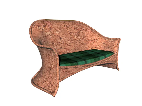 Garden Wicker Furniture Upholstery — Stock Photo, Image