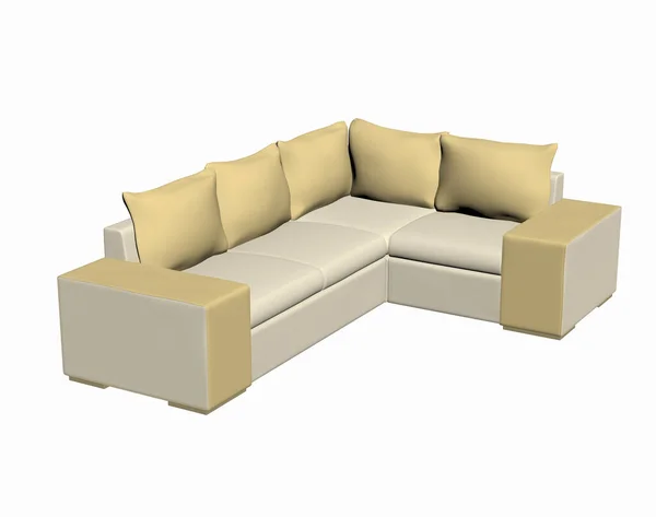 Upholstered Corner Sofa Living Room — Stock Photo, Image