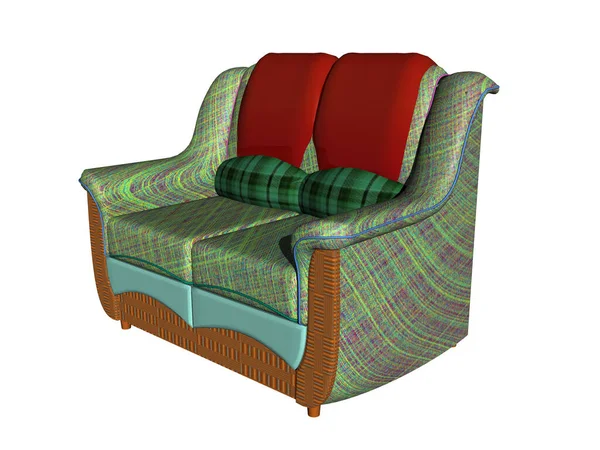 Velho Sofá Estofado Moda Sala Estar — Fotografia de Stock