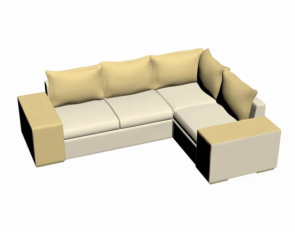 Upholstered Corner Sofa Living Room — Stock Photo, Image