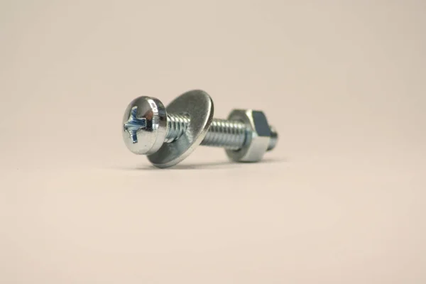 Screw Nut Washer Close — 스톡 사진