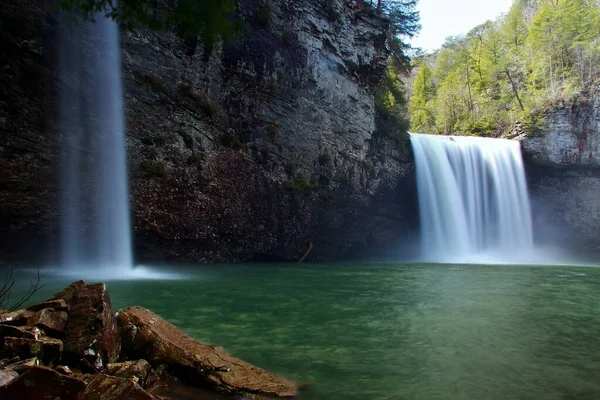 Cane Kreek Watervallen Rockhouse Valt Bij Fall Creek Falls State — Stockfoto