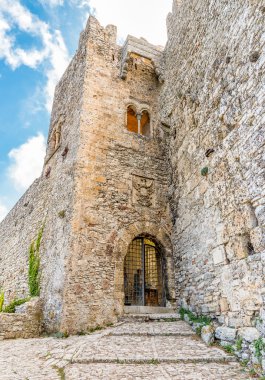 Erice, Trapani eyaletinde Ortaçağ Kalesi Venüs cephe